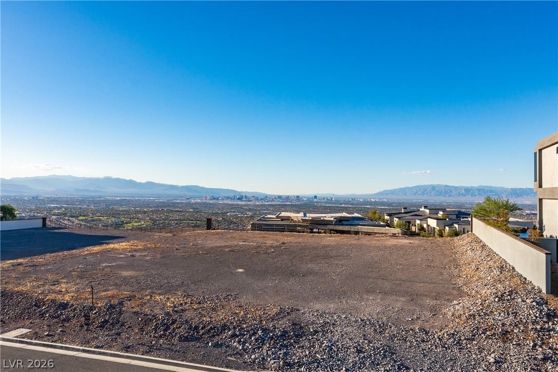 7 Sunset Strip, Henderson, NV 89012 Panoramic mountain and city skyline vistas await from this elevated home building site.