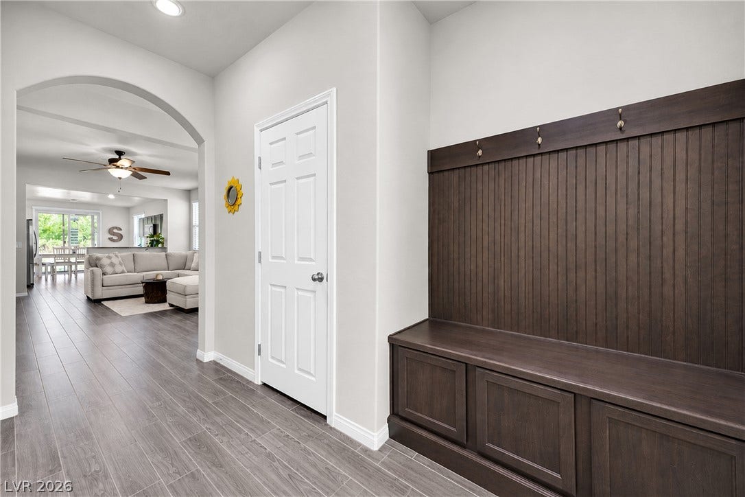 Drop zone from garage into house