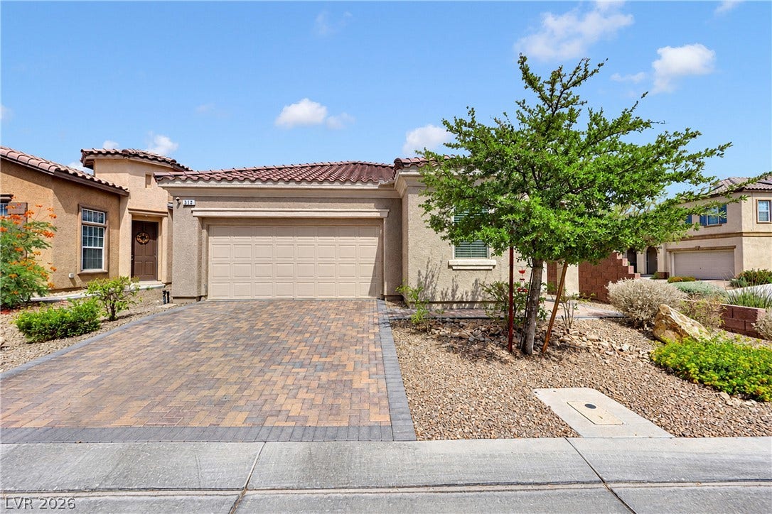 Stone paved driveway & walkway