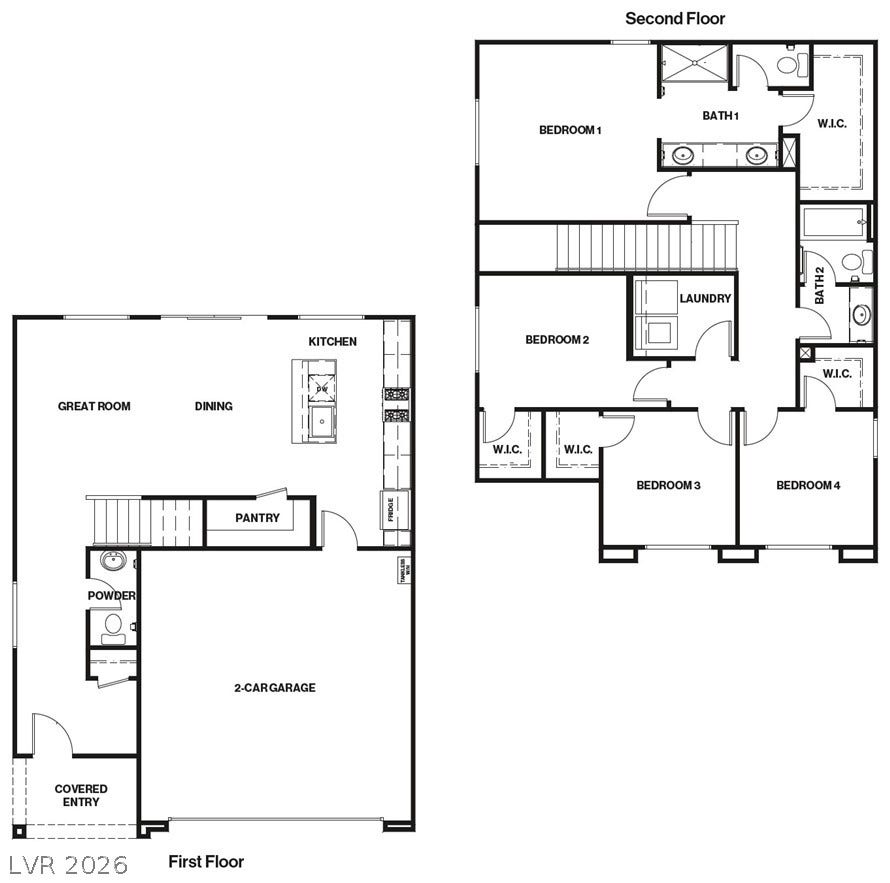 1700 Floorplan. Garage Swing & Floorplan Can Alternate Direction On Each Home-Site. Floor-plan is representational only; subject to change.