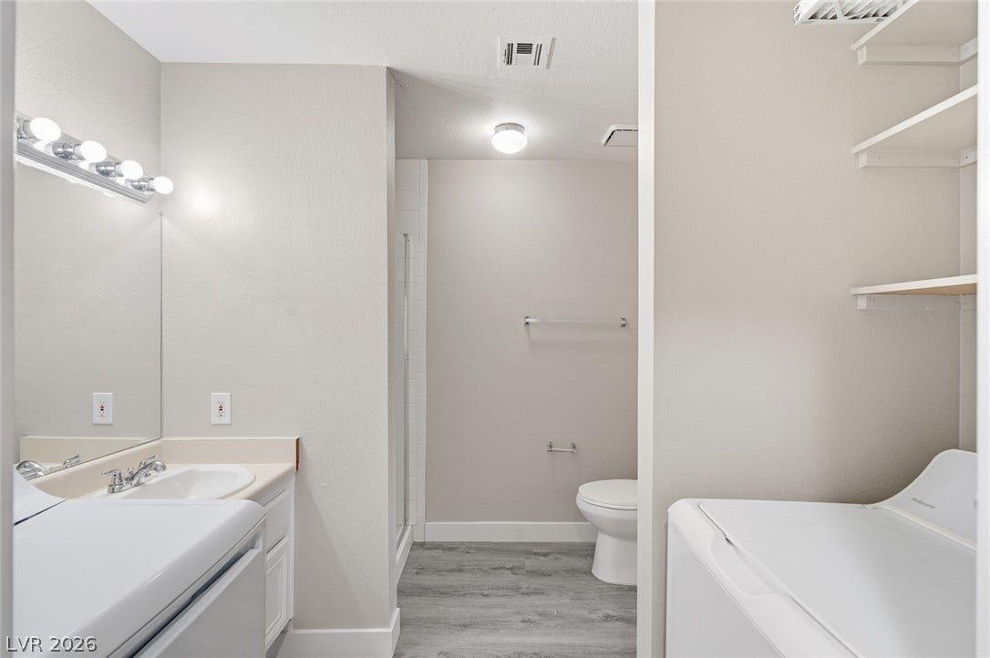 830 N Sloan Lane, #202, Las Vegas, NV 89110 Functional layout combines utility space and vanity area seamlessly.