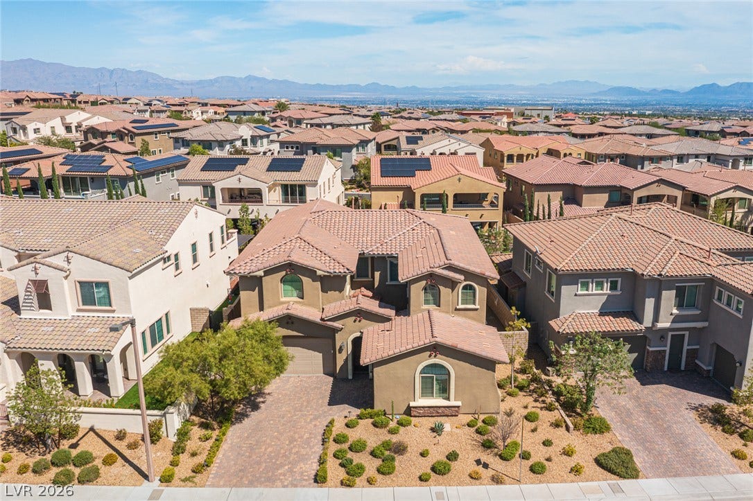 322 Elder View Drive, Las Vegas, NV 89138 Distant mountains frame the surrounding neighborhood skyline.