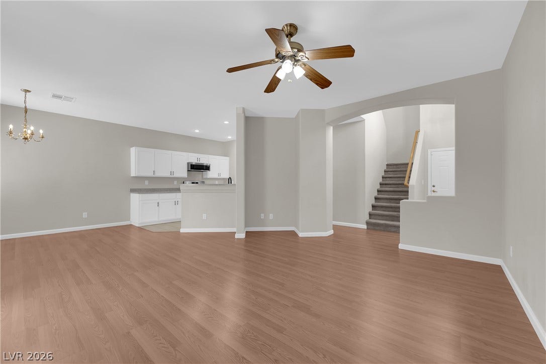1158 Ekalaka Road, Henderson, NV 89052 An open floorplan seamlessly connects the primary living space with the kitchen area.