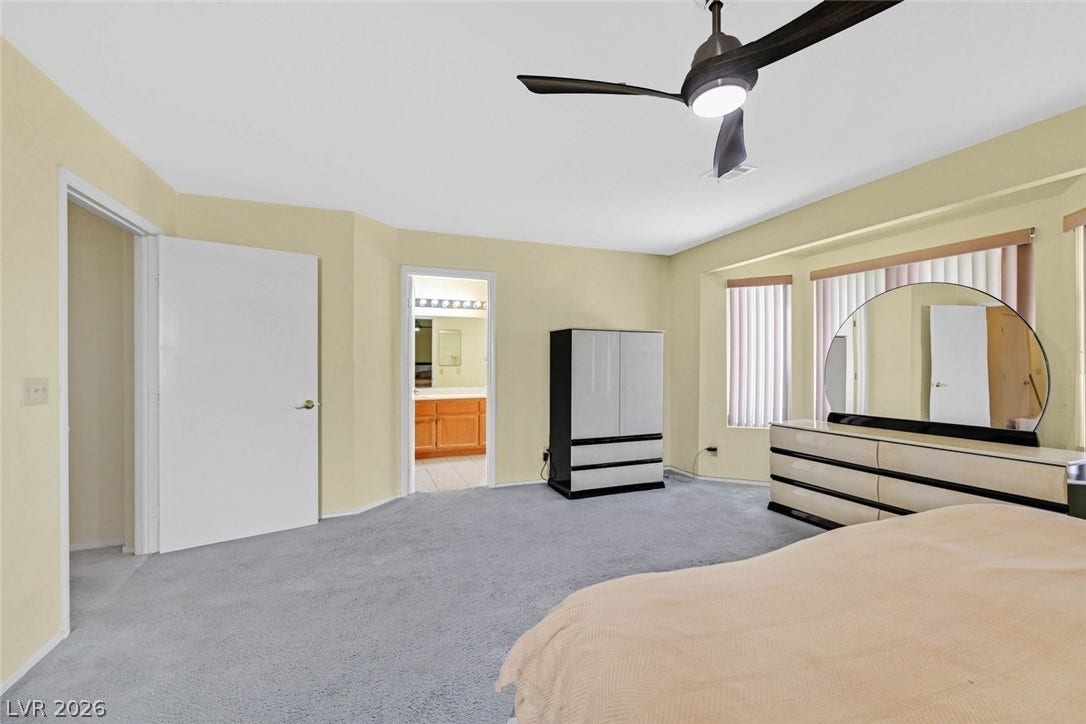 805 Stillwater Lane, Henderson, NV 89014 Generous window bays fill this main suite with natural light.