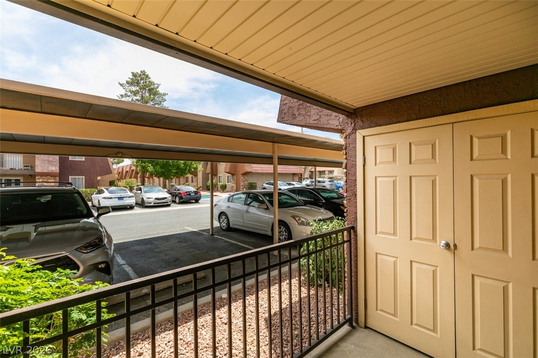 5240 Indian River Drive, #273, Las Vegas, NV 89103 A private covered entrance offers immediate access to nearby sheltered parking spaces.