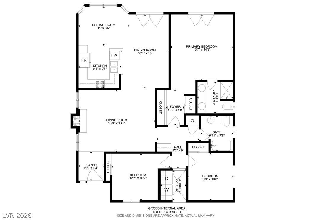 An intuitive layout highlights the flow of this detailed floor plan.