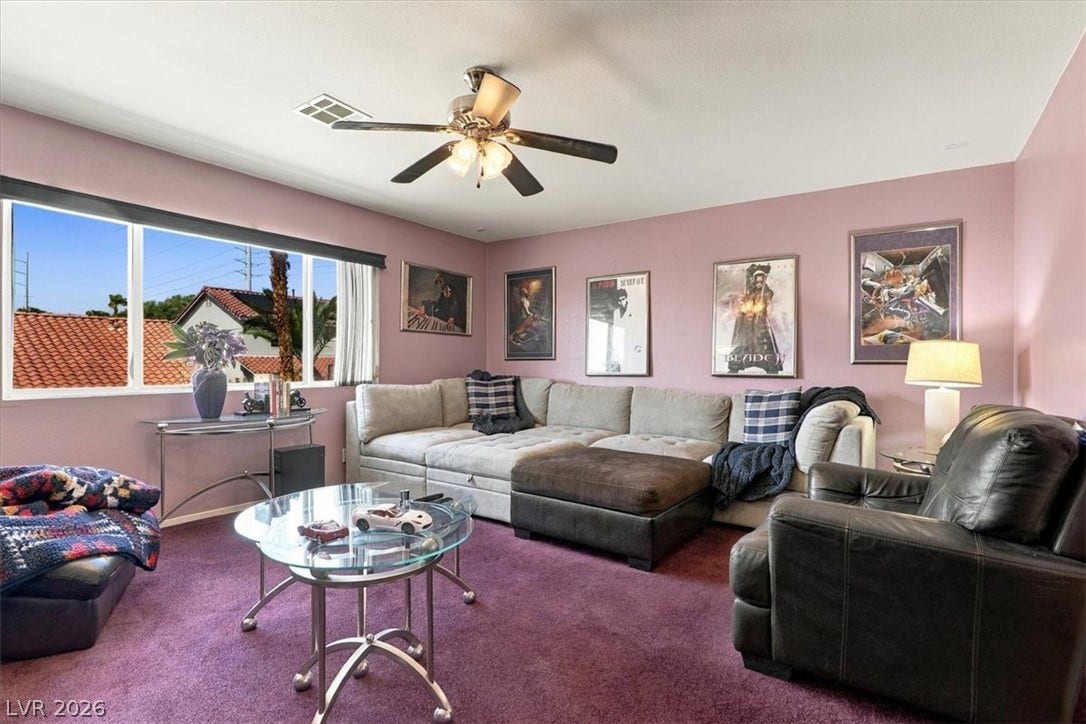6329 Snow Cactus Street, North Las Vegas, NV 89031 Plentiful natural light streams through wide windows overlooking the neighborhood.