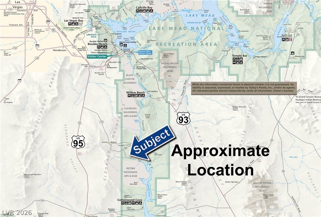 Aztec Wash Road - NPS 43, Nelson, NV 89046 National Park Service Map.