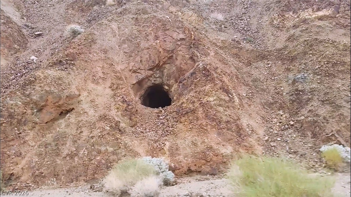 Aztec Wash Road - NPS 43, Nelson, NV 89046 Viewing one of the horizontal mine shafts. NO TRESPASSING PER NRS 207.200. All tours must be with listing agent.
