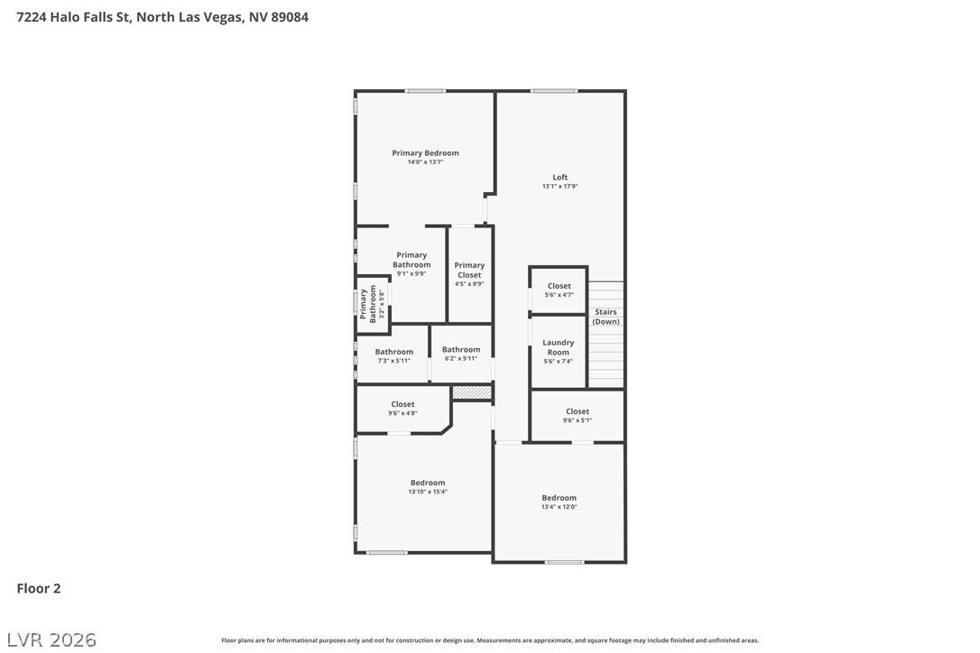 7224 Halo Falls Street, North Las Vegas, NV 89084 Visualize your life in this well-arranged floor plan, featuring dedicated living spaces and ample storage.