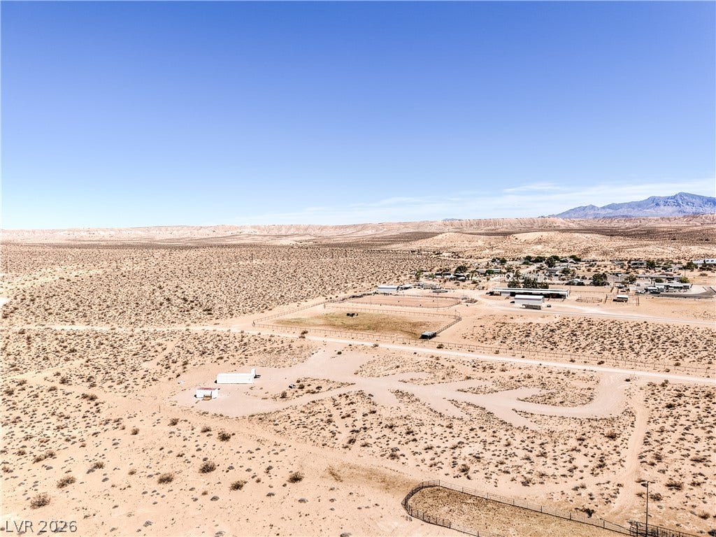 Skyline, Logandale, NV 89021 Vast desert acreage offers sweeping mountain views and expansive open space under clear blue skies.