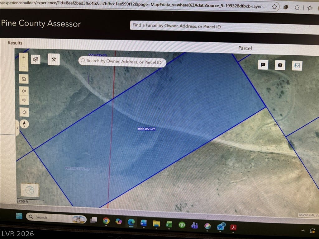 WP Co. WP Co. Road 31 (N. Spring Valley Rd), Ely, NV 89301 An aerial assessor map outlines the boundary lines for this parcel of land.