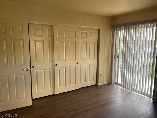 3550 Bay Sands Drive, #1017, Laughlin, NV 89029 This bedroom featuring generous closet space and sliding glass door access.