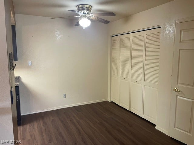 3550 Bay Sands Drive, #1017, Laughlin, NV 89029 Gleaming wood-look floors pair with classic louvered doors in this versatile dining area.