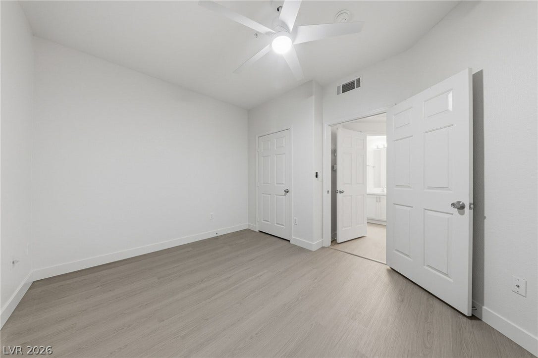 7139 S Durango Drive, #110, Las Vegas, NV 89113 Clean lines and smooth flooring define this versatile interior room.