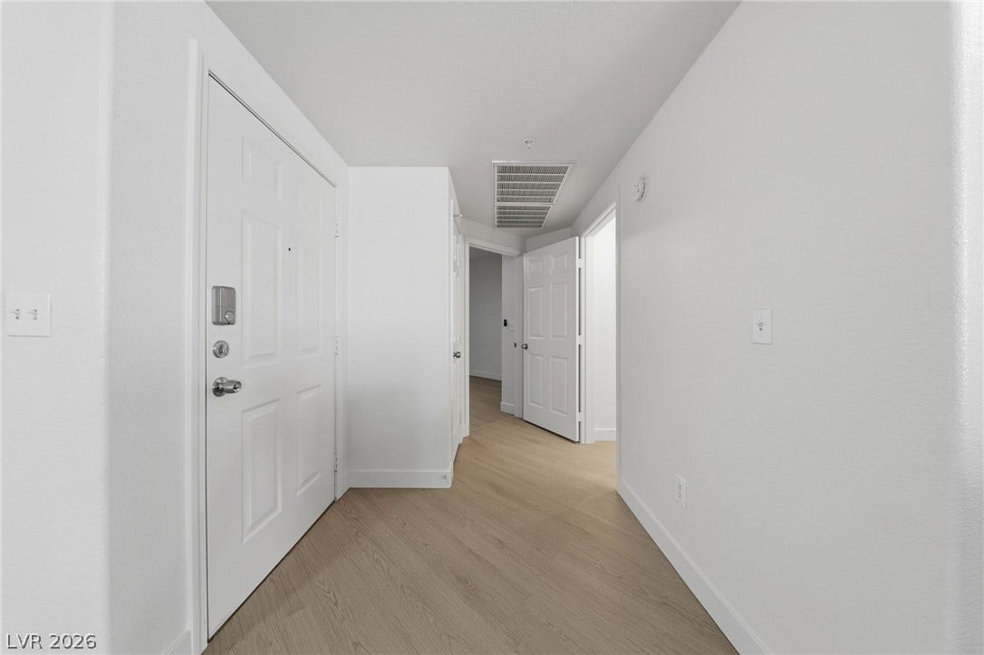 7139 S Durango Drive, #110, Las Vegas, NV 89113 Clean lines and smooth flooring define this inviting entryway.