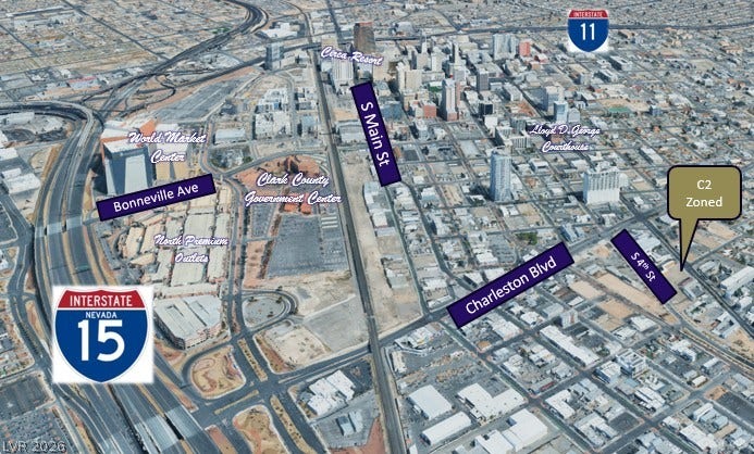 A prime urban location offers proximity to major highways, business centers, and local government facilities.