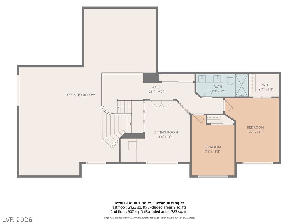 1863 Bogey Way, Henderson, NV 89074 An organized floor plan showcases the spacious layout of this second level.