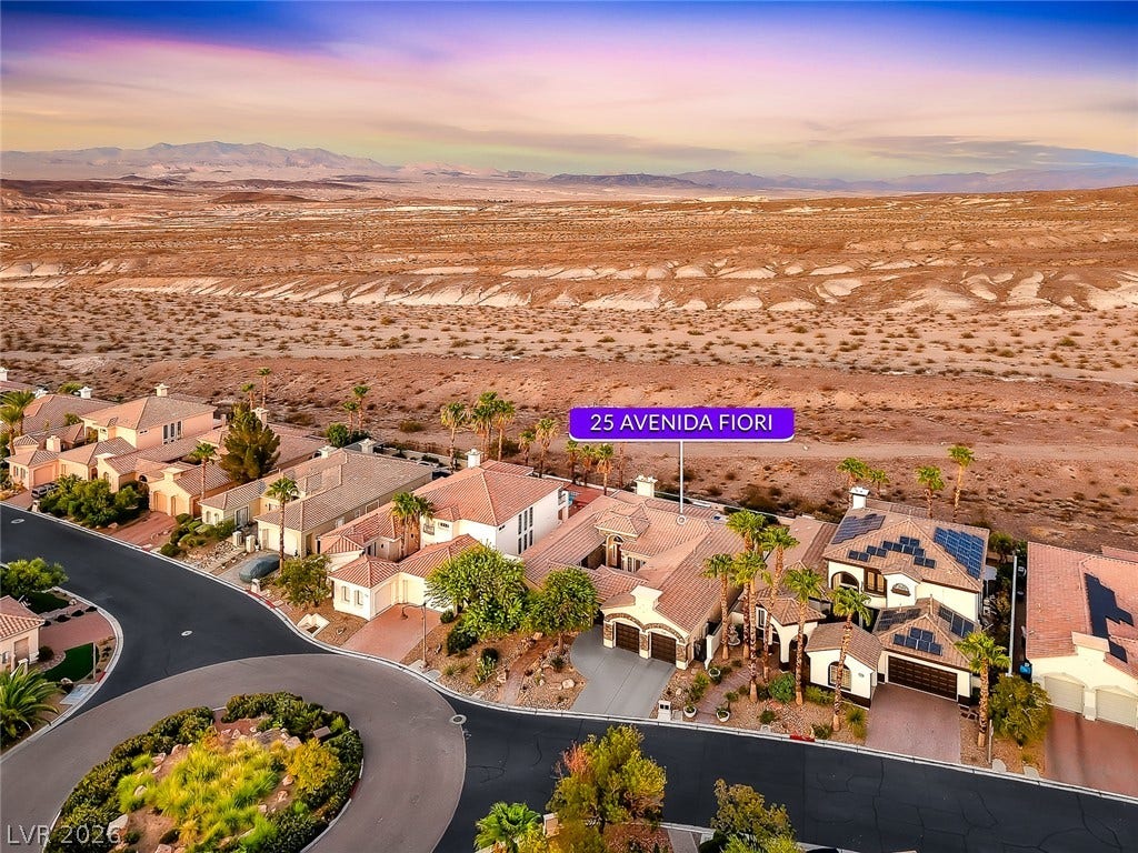 Dramatic desert landscapes and mountain horizons frame this quiet residential cul-de-sac neighborhood.