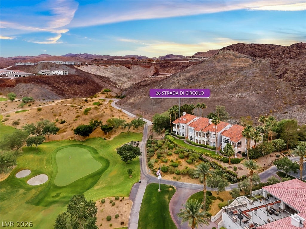 26 Strada Di Circolo, #n/a, Henderson, NV 89011 Dramatic mountain vistas frame this desert golf course community setting.
