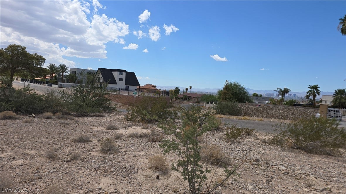740 Benedict Drive, Las Vegas, NV 89110 Magnificent iews unfold from this elevated lot overlooking the Strip skyline.