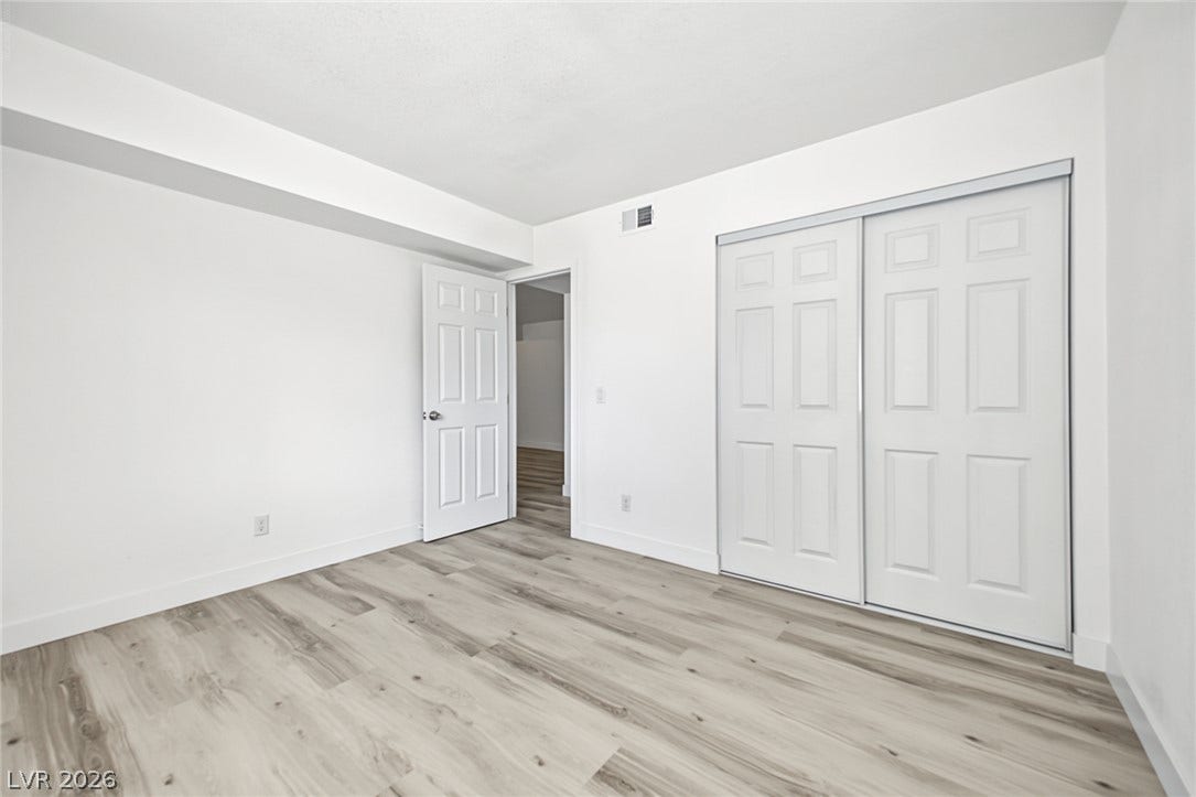 1405 Vegas Valley Drive, #187, Las Vegas, NV 89169 Clean lines and smooth flooring define this minimalist interior space.