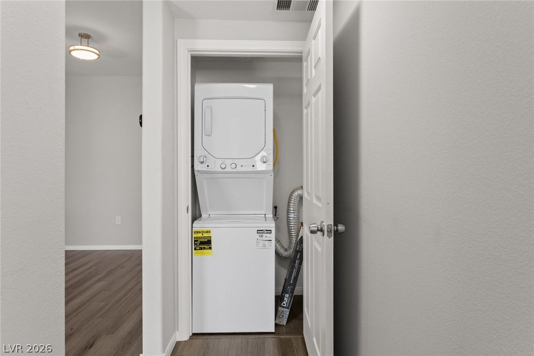 855 N Stephanie Street, #2615, Henderson, NV 89014 Convenient in-unit laundry capabilities are tucked neatly into a dedicated closet space.