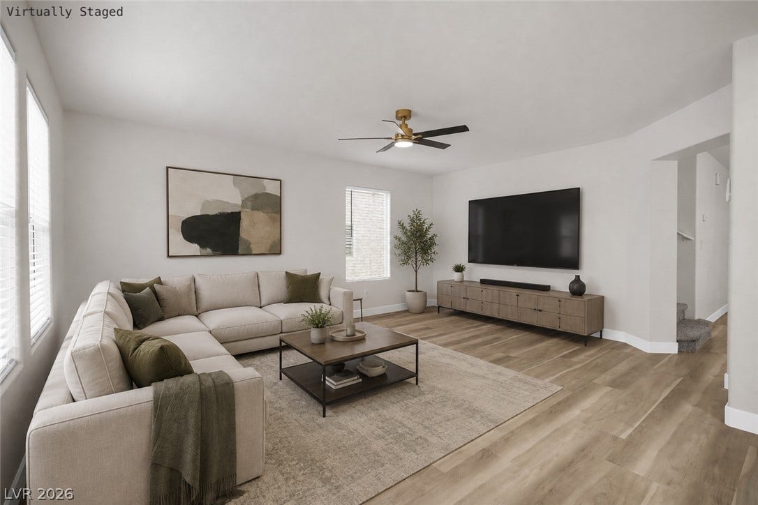 Virtually Staged Family Room