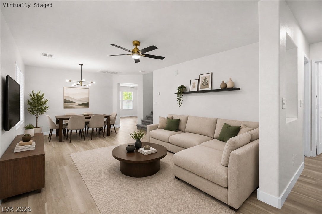 Virtually Staged Living Room