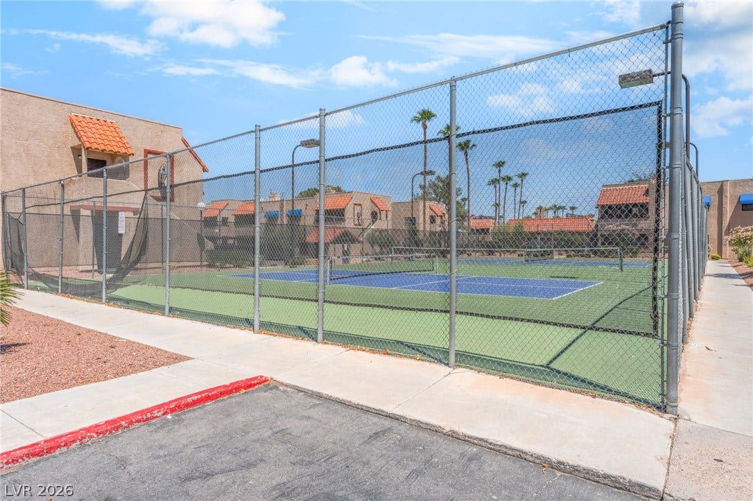 4340 Sanderling Circle, #78, Las Vegas, NV 89103 Fenced courts provide outdoor recreation opportunities right within the community grounds.