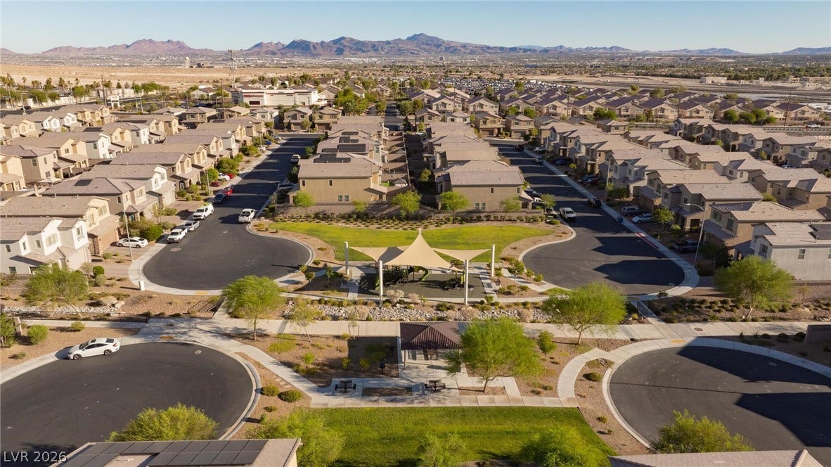 2728 Lindsey Springs Street, Las Vegas, NV 89142 Mountain views frame an orderly residential neighborhood complete with local parks and paved sidewalks.