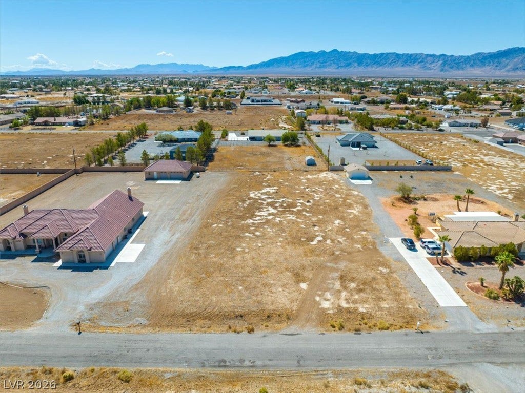 1641 W Huckleberry Street, Pahrump, NV 89048 Vast desert mountain vistas frame this sprawling residential lot with endless development potential.