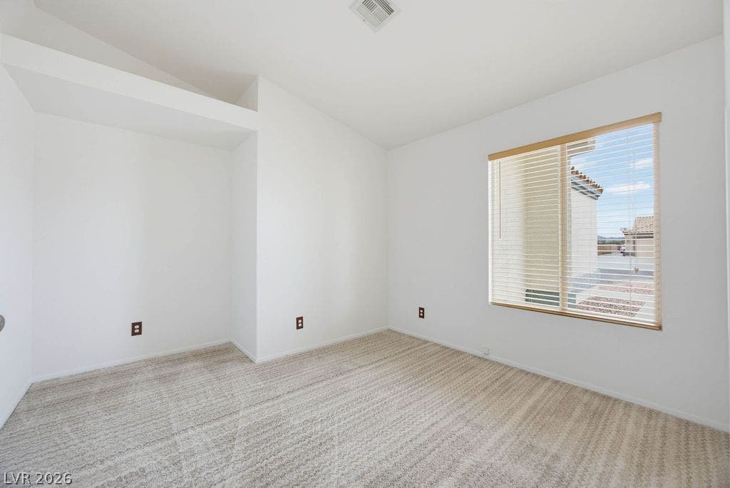 409 Groft Way, Henderson, NV 89015 Bedroom #3: The cut out space to the left of the photo is designed for a closet.
