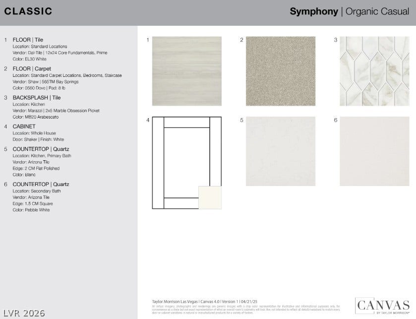 19 Via Montoro design selections! This home is currently under construction and selections are subject to change.