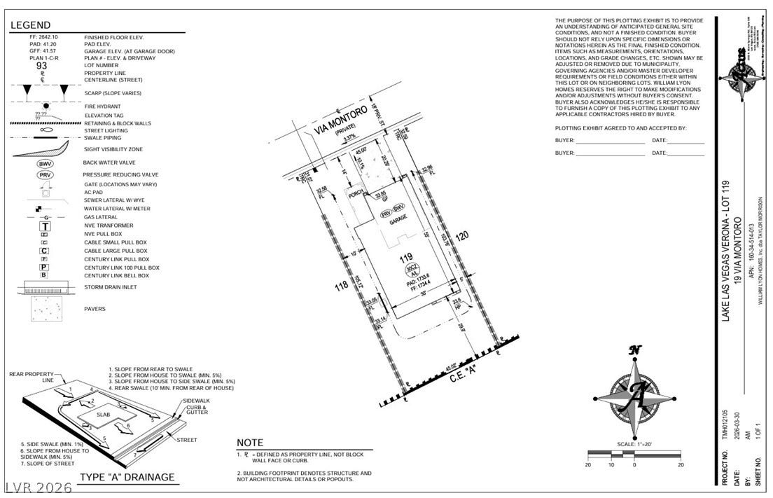 19 Via Montoro Preliminary Plot Plan