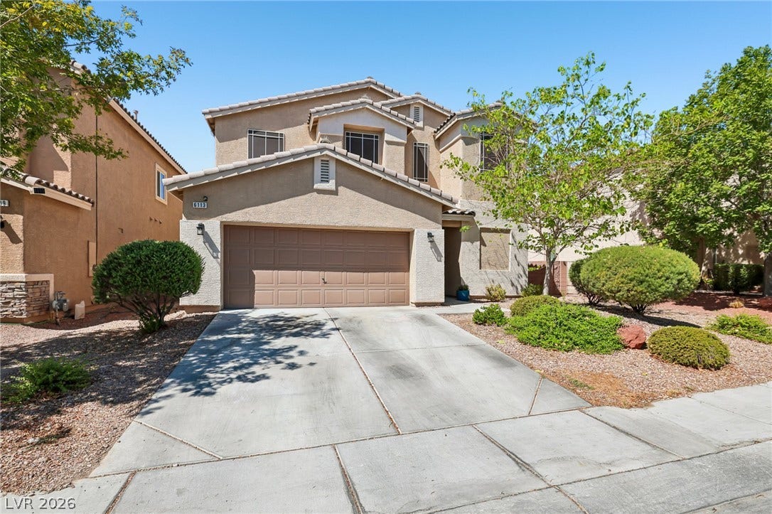 A well-maintained facade with an attached garage and desert-friendly landscaping welcomes residents home.