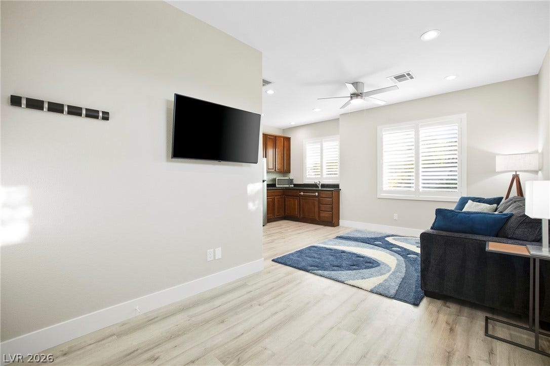 2432 Anderson Park Drive, Henderson, NV 89044 An open floor plan flows seamlessly from the living area to the kitchen.