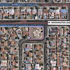 5112 W Overland Avenue, Las Vegas, NV 89107 An aerial plat map highlights the neighborhood context and property boundaries.