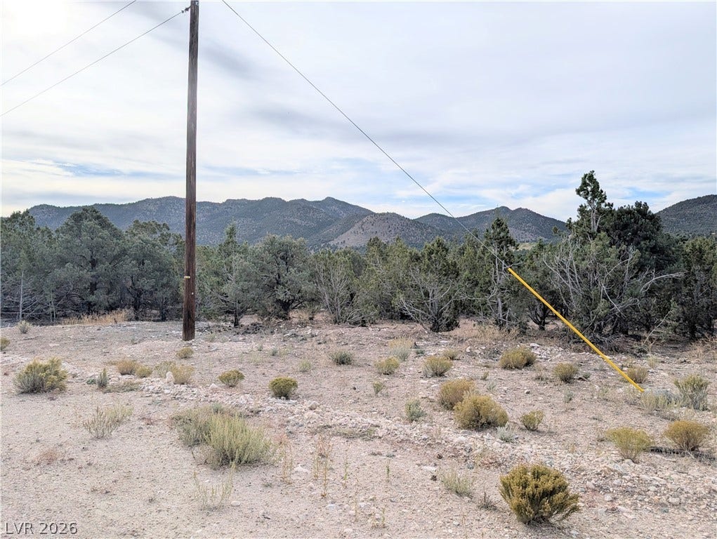 Lot 1-C Side Hill Pass, Pioche, NV 89043 Dramatic mountain vistas rise behind the natural desert vegetation and open terrain.