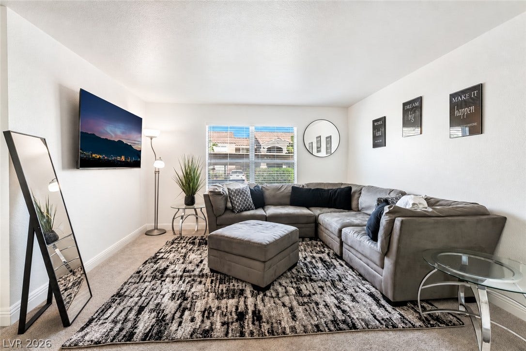 5055 W Hacienda Avenue, #1136, Las Vegas, NV 89118 A spacious layout and natural light from wide windows create a comfortable living environment.