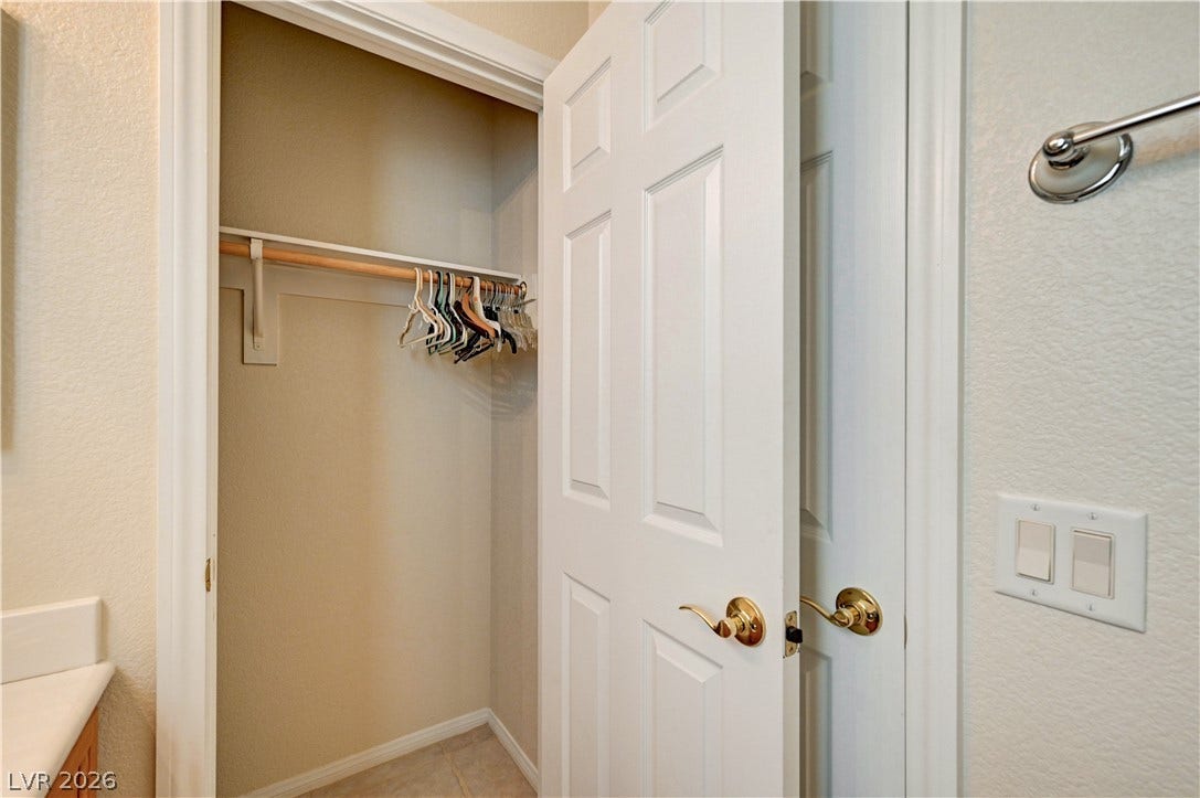 CASITA CLOSET  storage off the bathroom vanity area.