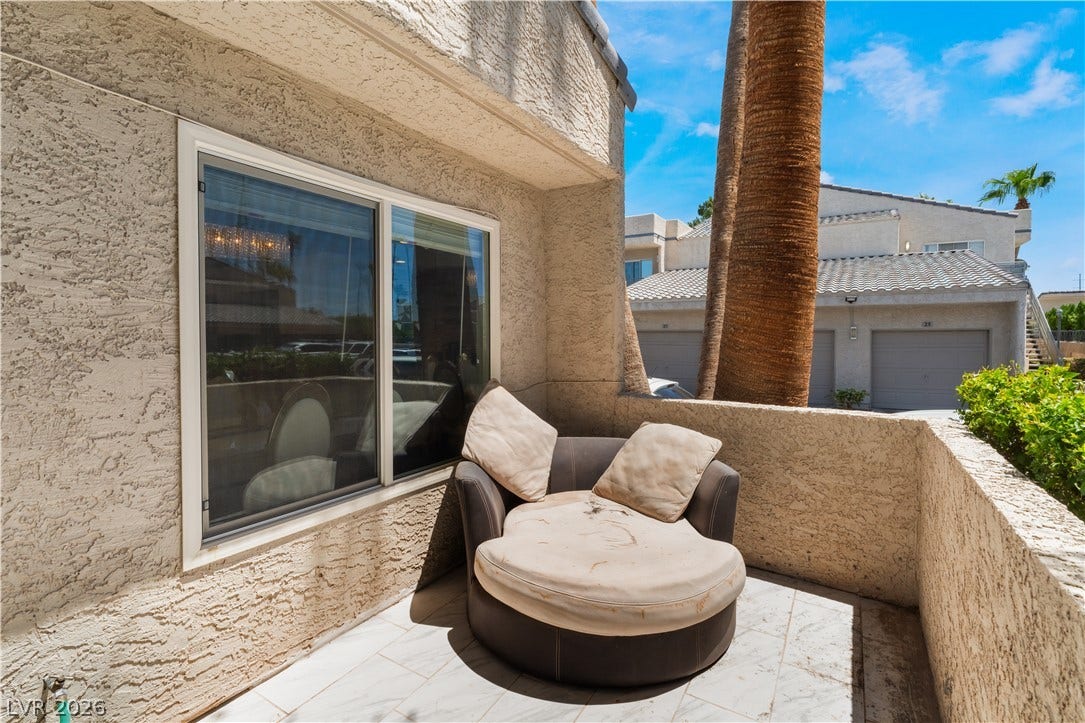 6250 W Flamingo Road, #37, Las Vegas, NV 89103 A private outdoor patio space, perfect for tranquil relaxation under the open sky.
