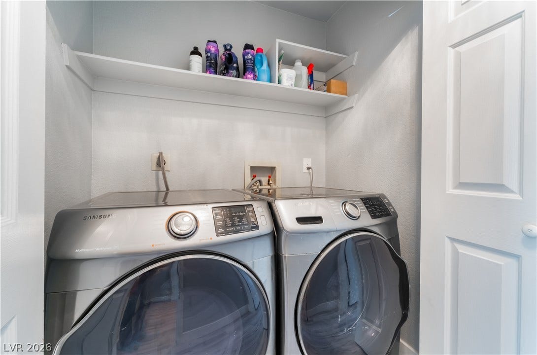 6250 W Flamingo Road, #37, Las Vegas, NV 89103 A dedicated laundry closet offers convenient, in-home appliance access.