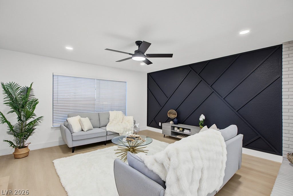 2371 Pickwick Drive, Henderson, NV 89014 Clean lines and smooth flooring define this modern living space.