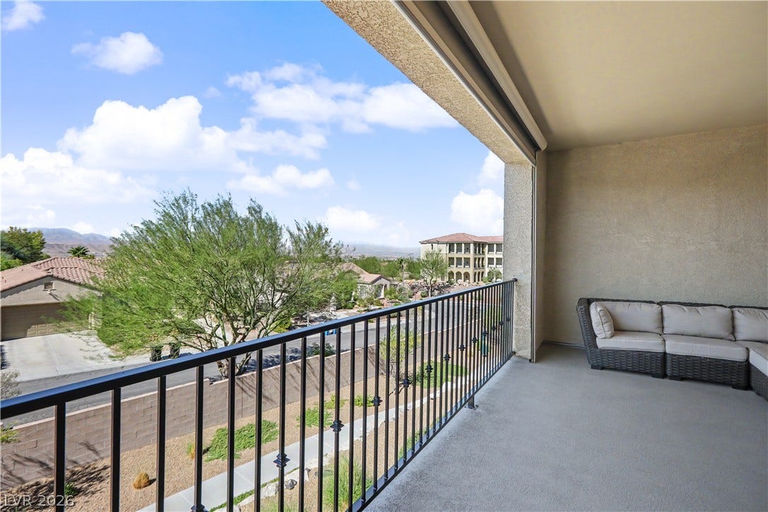 2555 Hampton Road, #11210, Henderson, NV 89052 Take in sweeping views of the mountains, mature trees, and wide-open Nevada blue skies from your covered balcony.