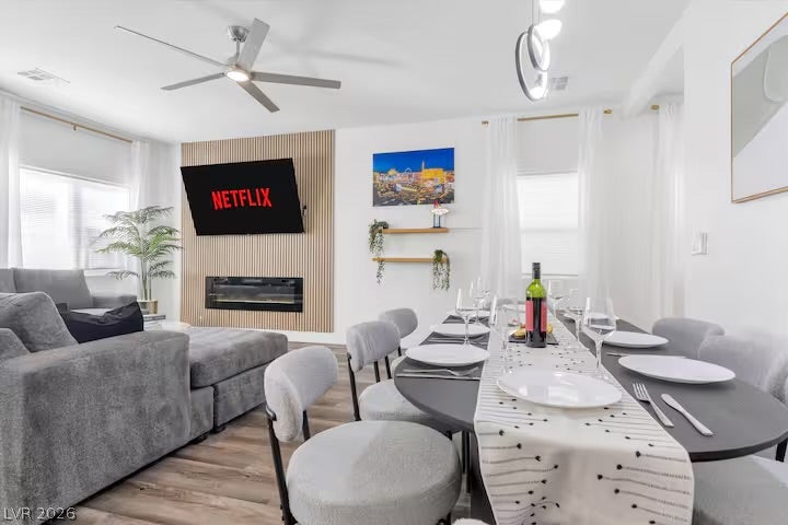 2713 Concord Street, North Las Vegas, NV 89030 An open floor plan seamlessly connects the formal dining area to the relaxing living space.
