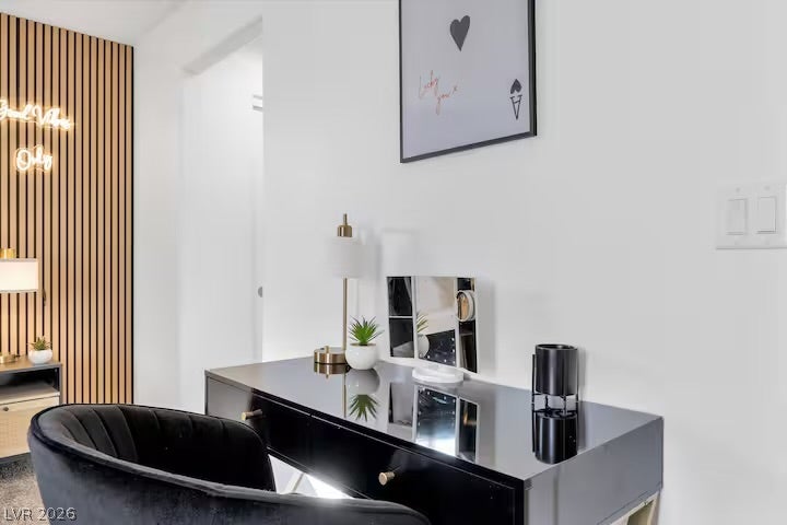 2713 Concord Street, North Las Vegas, NV 89030 Smooth white plaster walls meet clean architectural lines in this versatile modern workspace.