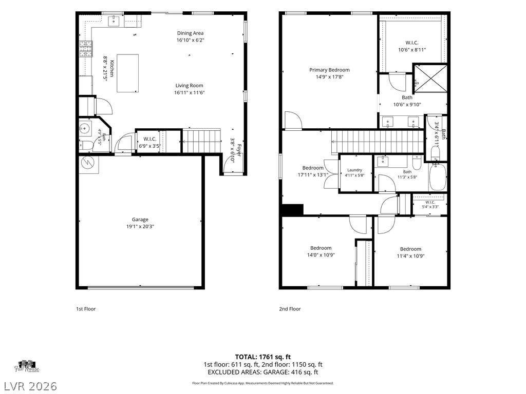 A detailed layout displays the spatial organization and generous room dimensions of this multi-level home.