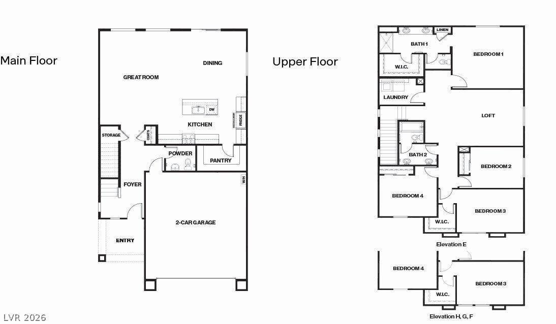 568 Ivory Peacock Ct, Henderson, NV 89011 An intuitive two-story floor plan reveals a functional layout designed for modern living.