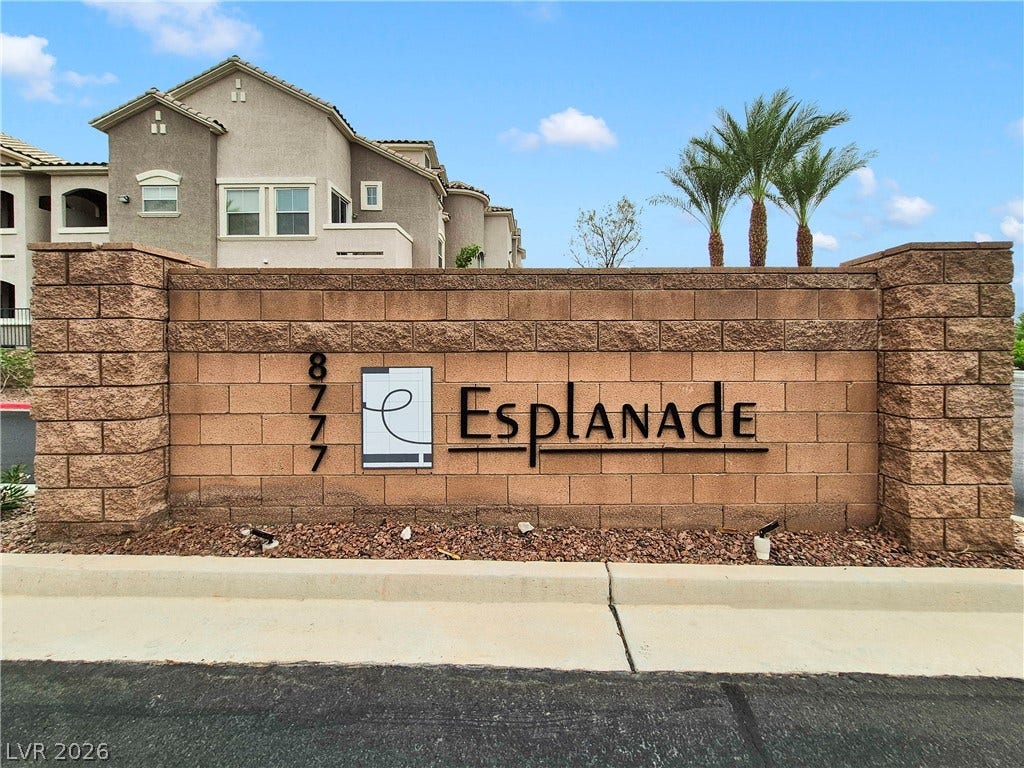 8777 W Maule Avenue, #2109, Las Vegas, NV 89148 A prominent masonry entry monument sign introduces this upscale residential community.